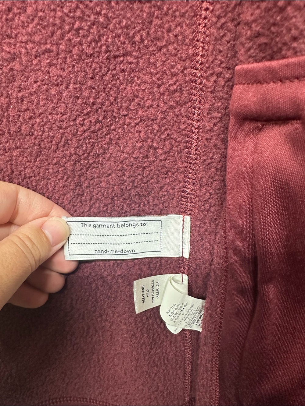 Patagonia Better Sweater Full Zip Fleece Jacket Burgundy Kids XL 14 Zip Up - Picture 5 of 9
